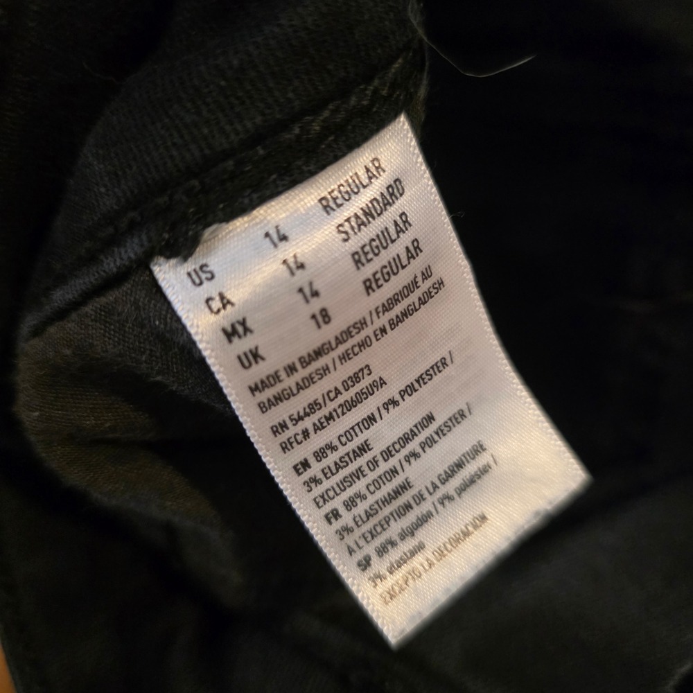 American Eagle Jegging Women 14 Black Excellent Ne(x)t Level Stretch X Denim Pan - Picture 6 of 11